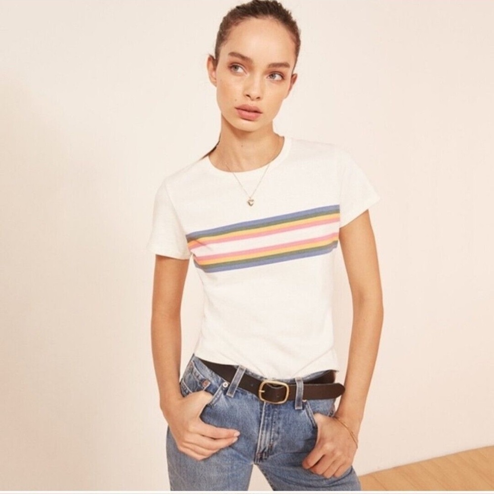 Reformation rainbow t shirt